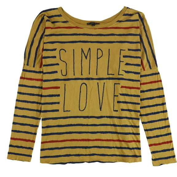 TRULY MADLY DEEPLY Womens Simple Love Graphic T-Shirt, Brown, Medium