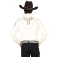 thumbnail image 2 of El General Embroidery Western Shirt Beige/Gold 40994, 2 of 2