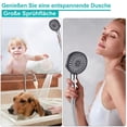 thumbnail image 3 of Large shower head with filter (120 mm diameter) High pressure shower head 5 types of jet, Anti-limescale shower head Chrome with 1.5M hose, Chlorine-infused, Shower head Large shower head with filter, 3 of 8