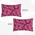 thumbnail image 2 of Lsque Pink Butterfly Pattern Pillow Case – Soft & Cozy Throw Pillow Cover, Hypoallergenic Cushion Case for Sleeping Women with Envelope Closure-20"x30", 2 of 6