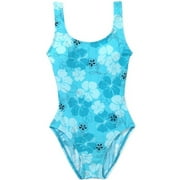 Women's Plus Print Rib Tank Swimsuit