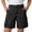 Black*, variant on OSOLU Children Girls Cargo Shorts Solid Color Button Elastic Waist Pull On Jogger School Uniforms Stretch with Pockets Casual Holiday Shorts