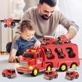 thumbnail image 5 of Toddler Truck Kids Fire Car Toys for 3 4 5 6 7 Boys - 5 Pack Friction Power Vehicle Truck Toys for Toddlers 1-3, Boys Toys Christmas Birthday Gifts for Boys Girl Age 3-9, 5 of 7