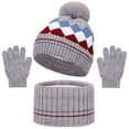 thumbnail image 2 of Nskgu Kids Winter Hat Scarf Gloves Boys Beanie Hats Gloves Set for Ages 1-6 Warm Thick Fleece Lined Winter Set Knit Cap Snow Ski, 2 of 6
