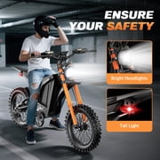 ASKGO GT16 Electric Dirt Bike for Adults,3000W Peak Electric Motorcycle 40MPH 48V 30A Battery,100Miles Electric Bike,16Tire Ebike,Dual Hydraulic Brakes E Mountain Bike,Full Suspension,UL2849