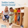 thumbnail image 4 of ECR4Kids Streamline 5-Section Toddler Coat Locker and 5 Scoop Front Bins, Cubby Storage, Natural, 4 of 9
