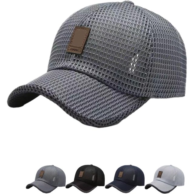 Optimumeny Gorra de béisbol informal de verano al aire libre, sombrero de malla transpirable, sombrero de camionero, gorra de béisbol