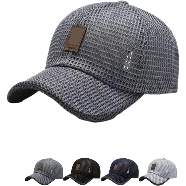 Optimumeny Gorra de béisbol informal de verano al aire libre, sombrero de malla transpirable, sombrero de camionero, gorra de béisbol