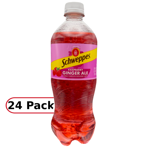 Schweppes Raspberry Ginger Ale, 20 Fl Oz Bottles, 24 Pack - Walmart.com