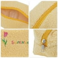thumbnail image 3 of Unique Bargains 1 Pc Tulip Style Drawstring Makeup Bag for Vacation Yellow Plush, 3 of 6