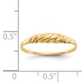 thumbnail image 3 of 14k Yellow Gold Ridged Dome Ring, 3 of 9