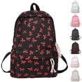 thumbnail image 1 of Bow Backpack Cute Preppy Daypack for Teen Girls College Travel Bookbag Stylish Large Capacity Rucksack, 1 of 3
