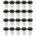 thumbnail image 1 of 50 Pcs Gobelets à Café Jetables Isolation pour Emporter Gobelet en Papier à Double Couche avec Couvercle (8oz 280ml), 1 of 7