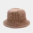 thumbnail image 6 of CoCopeaunts Women Bucket Hat Fashion Thickening Knitted Warm Fisherman Hat Men Fishing Outdoor Sunscreen Windproof Bucket Cap, 6 of 8