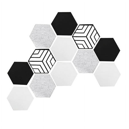 12 Pcs Self-Adhesive Acoustic Panels Hexagon Sound Proof Panels Sound Absorbing Panels for Recording Studio Home Offices 12 x Acoustic Panels Multicolor