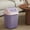 Purple, variant on Square Trash Can with Lid - Office & Bathroom Odor-Control Waste Bin, Small Space Desktop Side Garbage Bin for Home & Office