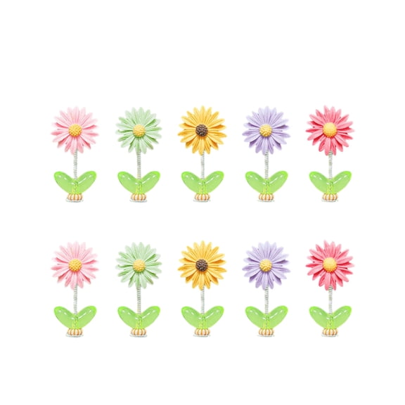 Adorable Wobbly Spring Flower Sunflower Ornament, Car Dashboard Interior Accessory, Stylish Decor for Rearview Mirror, Home and Office Desks