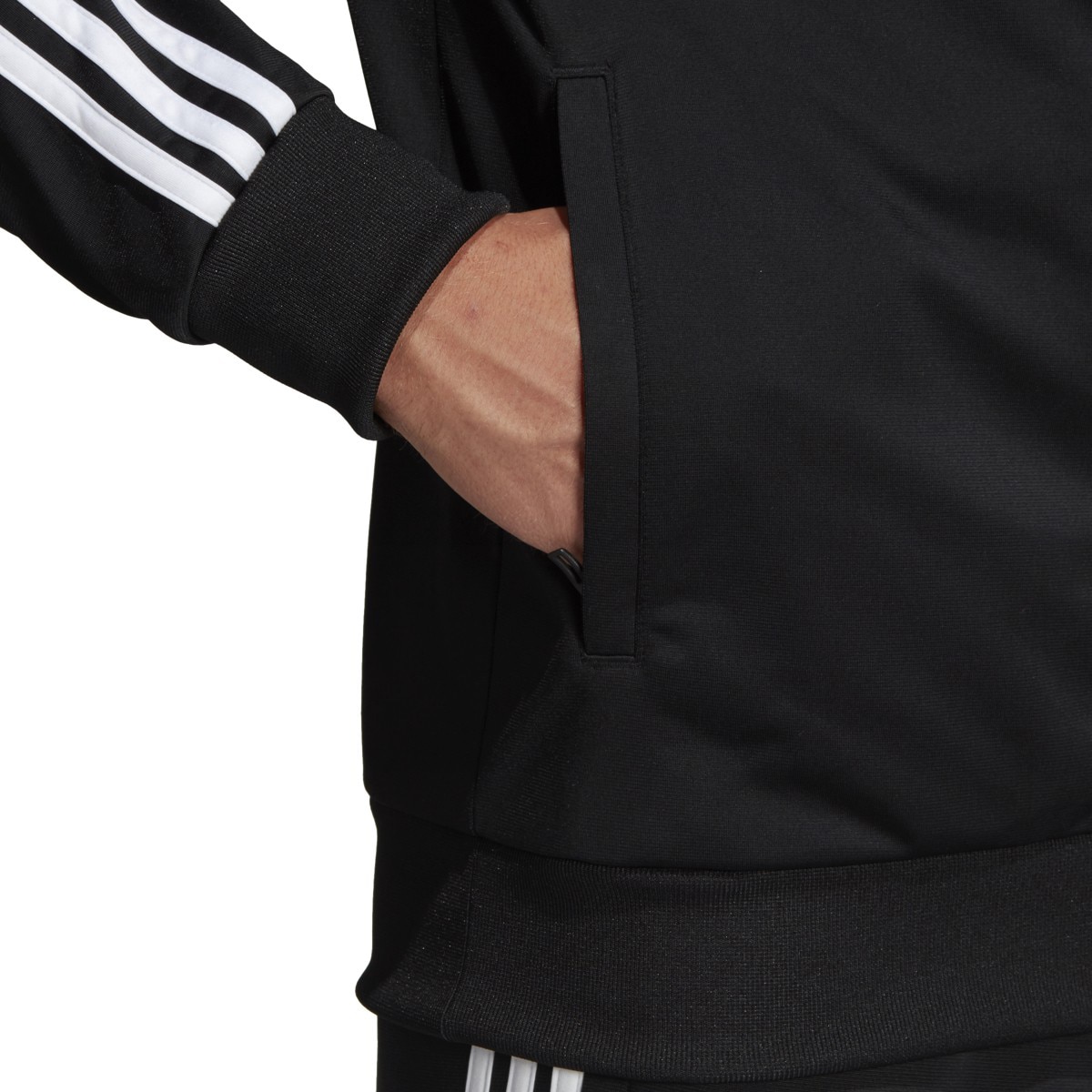 Adidas Essentials 3 Stripe Men's Track Jacket DQ3070 - Black, White - image 2 of 8