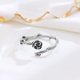 thumbnail image 4 of Anillo abierto de rosa retro personalizado de plata esterlina s925, elegante joyería de nicho, anillo de flores simple y moderno para mujer, 4 of 5