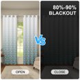 thumbnail image 3 of Nanqianyi Ombre Teal Damask Grommet Curtains,Thermal Light Blocking Vintage Floral Window Drapes,Set of 2,42x84 Inch, 3 of 6