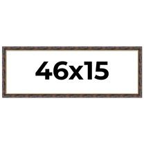 46x15 Frame Gold Real Wood Picture Frame Width 1.5 inches | Interior Frame Depth 0.5 inches |