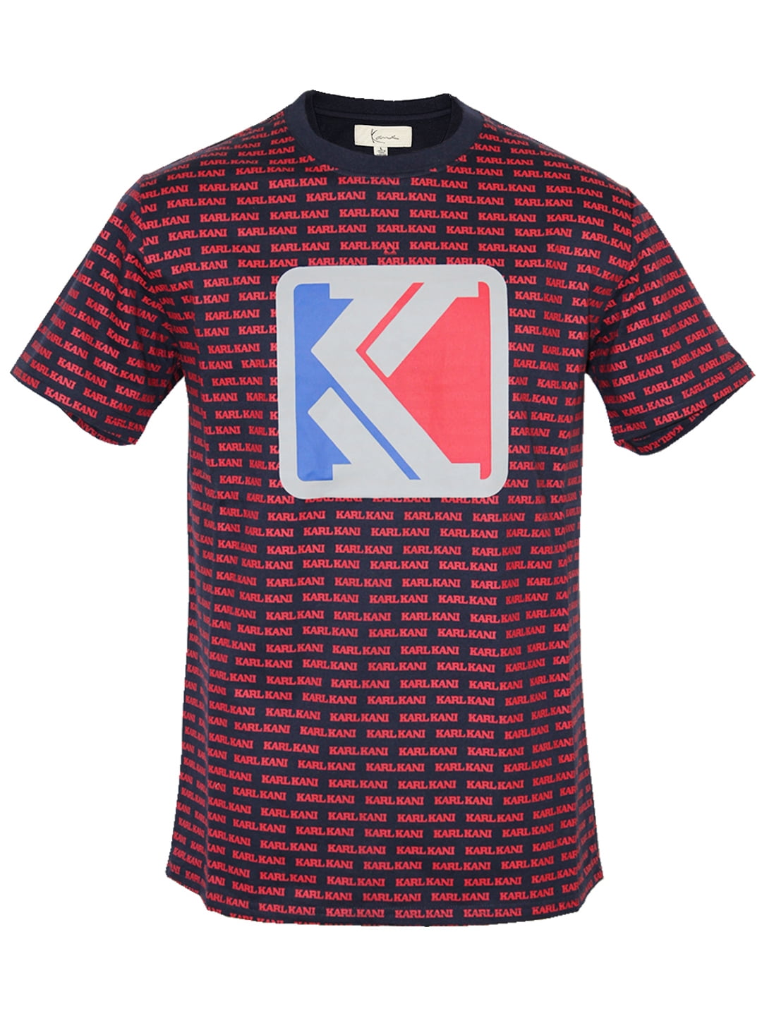 Karl Kani Men’s Short Sleeve All Over Graphic Cotton TShirt KK236 Navy