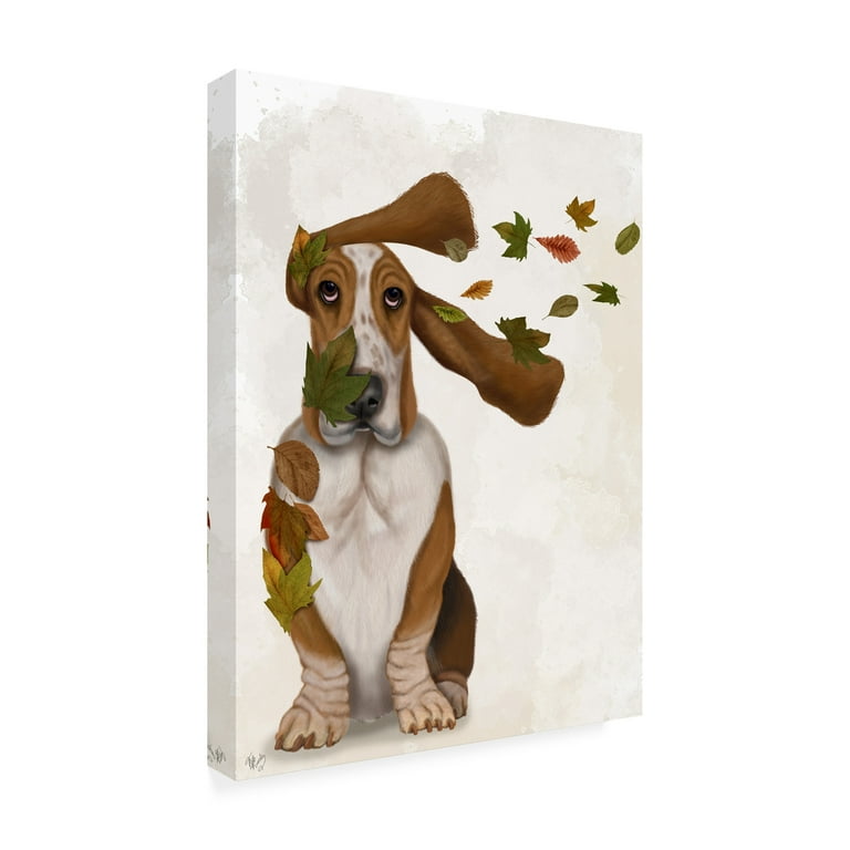 Basset hound canvas art 2025