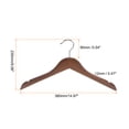 thumbnail image 2 of Unique Bargains Wooden Pants Hangers U-Notches Retro Coat Hanger Brown 14.96"x9.06", 2 of 7