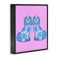 thumbnail image 3 of Stupell Industries Funky Dogs Blue & Pink Animals Painting Black Framed Art Print Wall Art, 17 x 17, 3 of 8