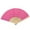 Hot Pink, variant on Folding Hand Held Decorative Fan 7-Inch Paper and Paper Patterned Portable Hand Fan for Weddings Parties Dance Performances Home Decoration Craft Display Accessory Orange