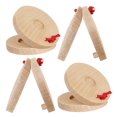 thumbnail image 1 of AURARMLET 2 Paires de Petits Castalets Beiges pour Enfants, Instruments de Classe, 1 of 7