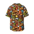thumbnail image 6 of Lsque Cute Beach Dolphin print Men's Cuban Collar Short Sleeve Shirt Summer Beachwear Casual Button Down Fashionable Vacation Leisure Shirt-XX-Large, 6 of 7