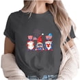 thumbnail image 1 of Camiseta de Cuello de la Tripulación de la Impresión Del Día de la Independencia de las Mujeres, Camiseta Casual Elegante para las Mujeres, 1 of 3