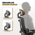 thumbnail image 3 of JIOABL Ergonomic Mesh Office Chair, High Back Desk Chair with Adjustable Lumbar Support, Headrest & Armrests, Swivel Task Chair, Black, 3 of 6
