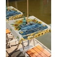 thumbnail image 2 of Outdoor Tablecloth with Umbrella Hole Zipper,Blue Truck Farm Yellow Sunflower Waterproof Zippered Table Cloth for Rectangle Tables,Country Plant Retro Linen Patio Table Covers for Indoor Pinic Party, 2 of 6