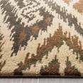 thumbnail image 3 of SAFAVIEH Capri Merrilyn Damask Wool Runner Rug, Multi/Brown, 2'3" x 9', 3 of 7