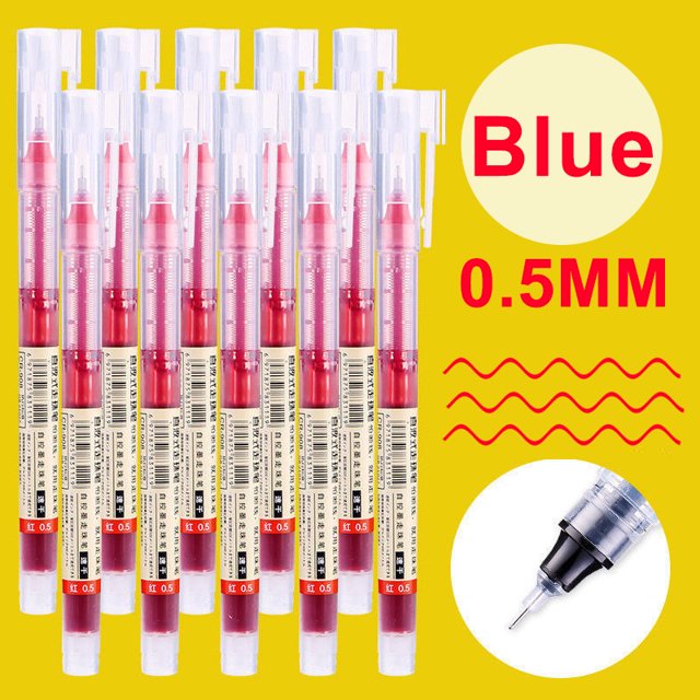 Bolígrafos de Gel tipo aguja de alta calidad, bolígrafo líquido recto, papelería Kawaii, suministros escolares y de oficina, escritura, 1/100 Uds., 0,5mm