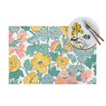 Artistic closeup of flowers Dining mat, washable, heatresistant
