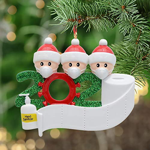 Details about   2020 Christmas Quarantine Ornaments Family of 3 Personalized Keepsake 