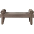 thumbnail image 3 of Meridian Furniture Stefano Brown Fabric Bench, 3 of 8