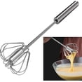 thumbnail image 1 of Batidor de huevos manual - Batidor de huevos de acero inoxidable - Espumador de leche - Batidora rotativa para batir, batir y revolver, 1 of 5