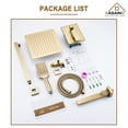 thumbnail image 6 of Boyel Living 12 in Shower System Wall Mount 3-Functions Square Shower Faucet Set with Handheld Spray,Brushed Gold, 6 of 10