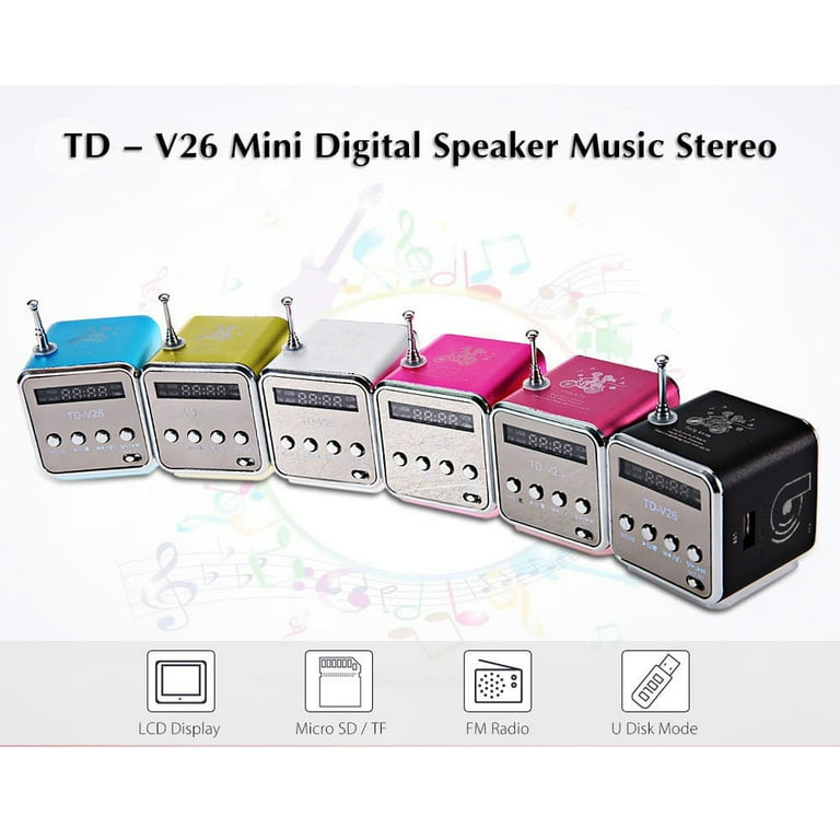 Mini Radio Fm Digital Portable Speakers With Am Fm Radio Receiver Support  SD/TF Card For