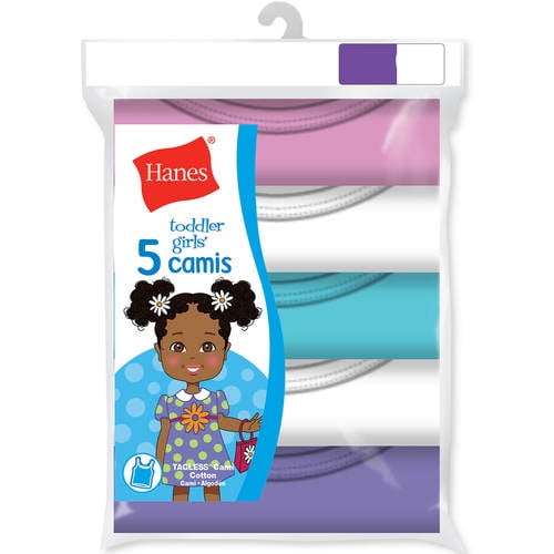 Assorted Hanes Girls Toddler 5-Pack Cotton Cami 