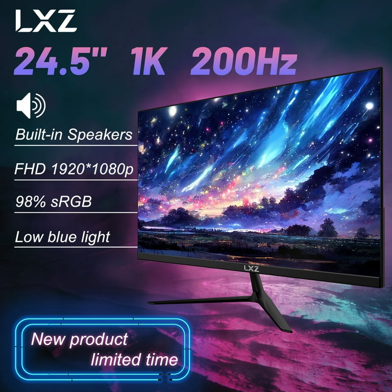 LXZ 24.5 inch Gaming Monitor,IPS PC 200Hz FHD 1080P Without Bezel