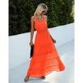 thumbnail image 3 of Vestido de Playa Maxi PRETTYGARDEN XL Naranja sin Mangas, 3 of 4