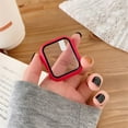 thumbnail image 6 of ALMNVO Compatible with Apple Watch Case 45mm 41mm 44mm 40mm 42mm 38mm,Full Coverage Hard PC Bumper with Tempered Glass Screen Protector Cover Accessories for iWatch SE Series 7 6 5 4 3 2 1, 6 of 7