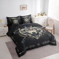 thumbnail image 3 of jejeloiu Jungle Wildlife Wolf 7-Piece Twin Bedding Sets,Bohemian Exotic Style Bedding Comforter Set For Adults Reversible, 3 of 8