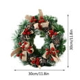 thumbnail image 6 of Harpi Christmas Wreaths for Front Door, Winter Decor Holiday Christmas Teng Strip Venue Layout Props Wreath Ornaments Door Hanging, 6 of 7