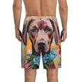thumbnail image 6 of KLL Painted Flower Puppy for Men's 1-Pack Shorts,Sleep Pajama Shorts for Men Soft Pj Shorts Men's Pajama Bottoms Sleepwear -3X-Large, 6 of 7